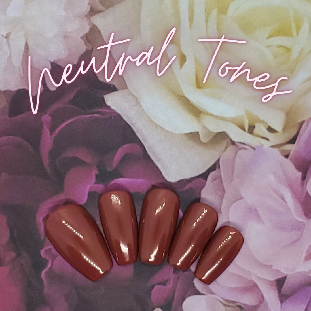 #16 Deep Brown Press On Nails | Handmade | Hard Gel Glue On Nails
