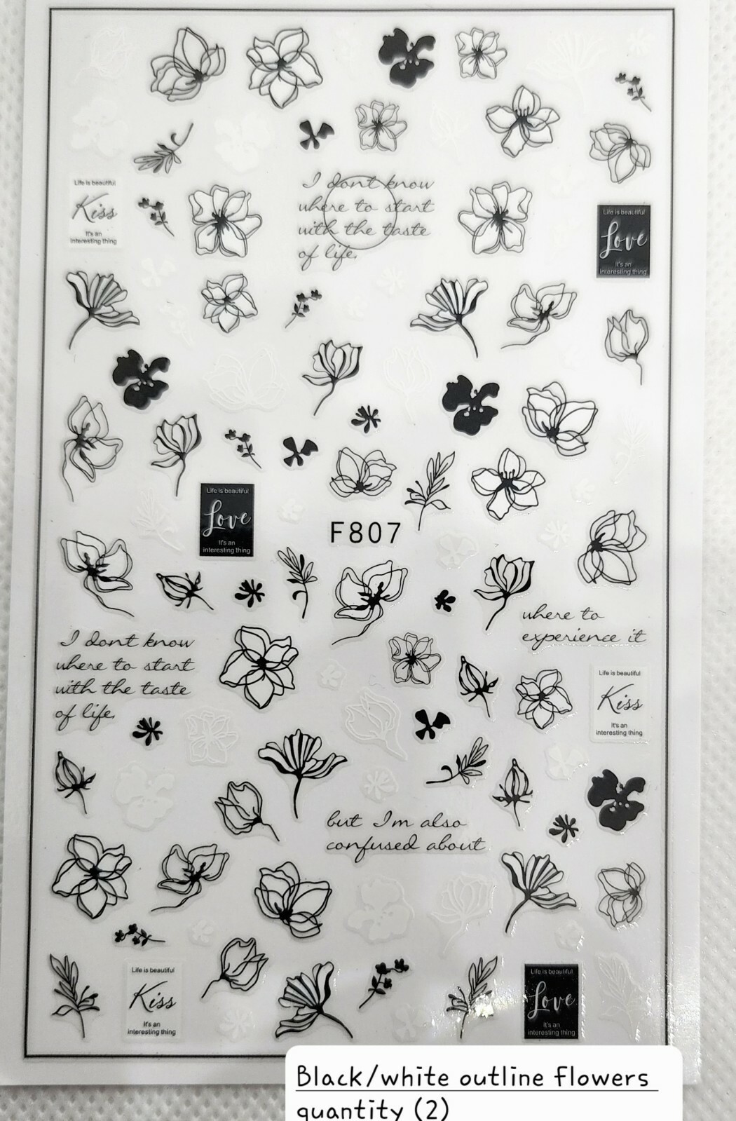 NEW Flower stickers nail art Multiple designs EA.sold SEPARATELY (free shipping)