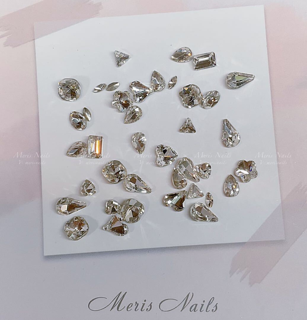 100PCS K9 Glass Crystal Pointed Back Rhinestone Nail Accessories DIY Decoration