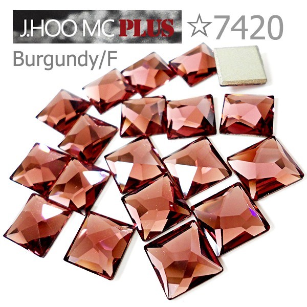 J.HOO Crystal 7420 Asymmetric Square Flat Back Rhinestones 10mm Nail Art (6pcs)