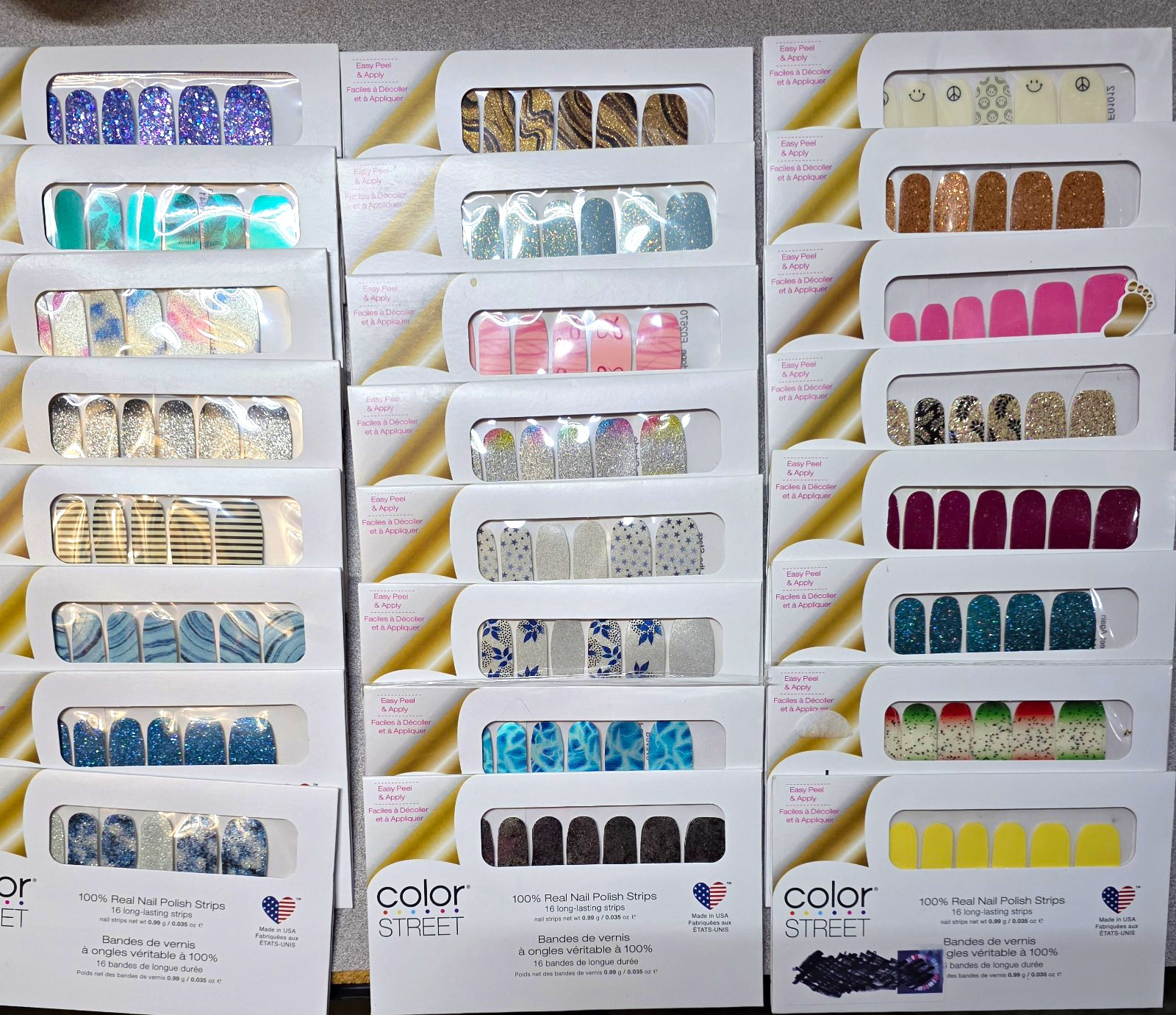 117 Sets – Color Street Nail Polish Strips Multicolor Easy Peel Nail Art