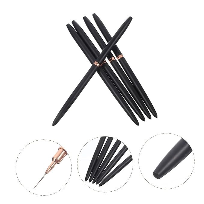 5pcs Nail Art Brush Manicure Liner Pens for Nail Designs for Home and Salon Use