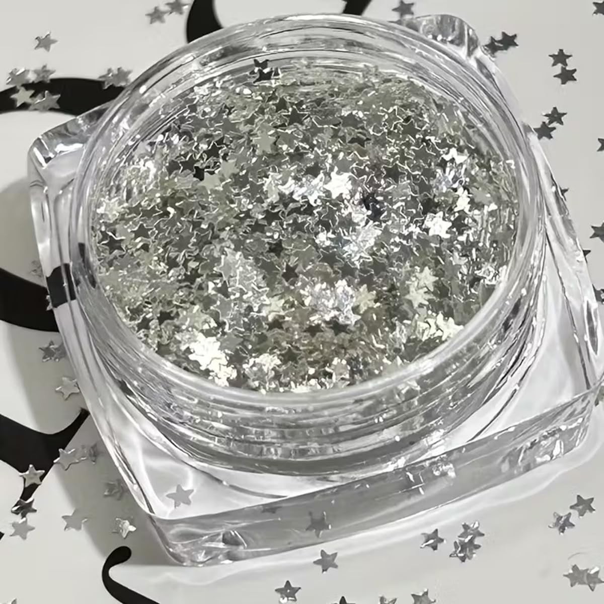 Mini Heart Nail Art Glitter Sequin 4Boxes Love Hearts Star Nail Flake Decals …