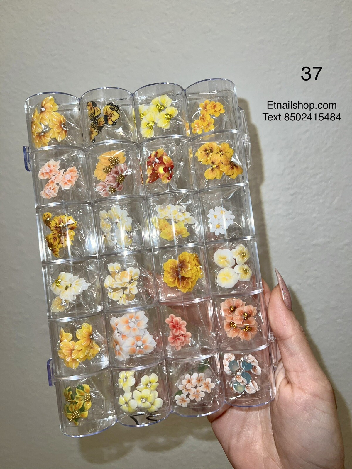 Set of 100pcs handmade Nail 3D Acrylic Flowers for Nails Art