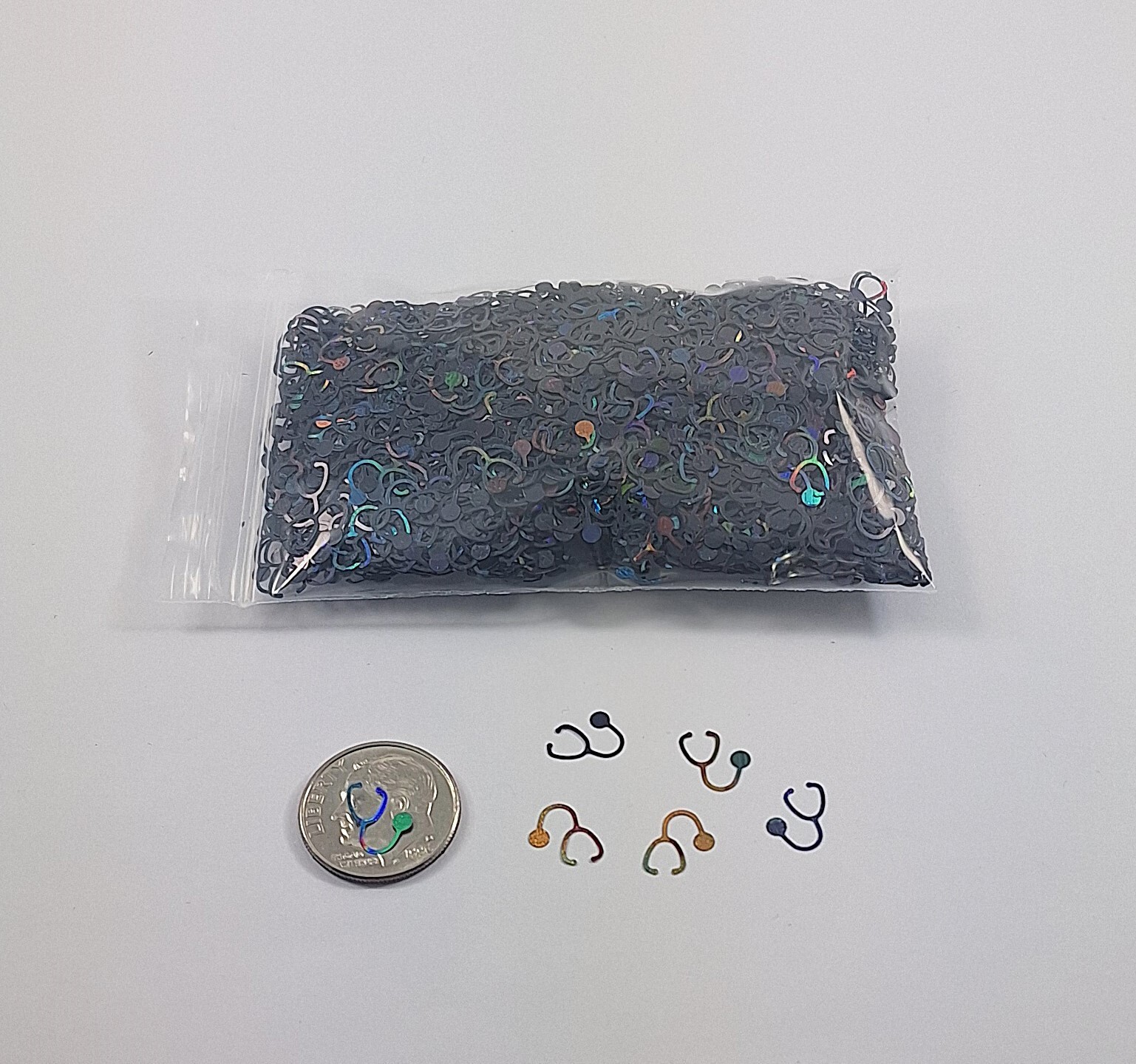 Stethoscope Shaped Solvent Resistant Glitter For Resin-Tumblers-Crafts