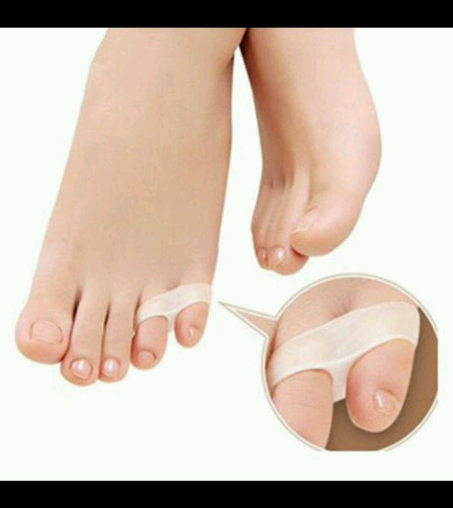 2 Pairs! 4 Gel Separators 2 Holes Pinky Toe Orthotics Protector Toe Straightener