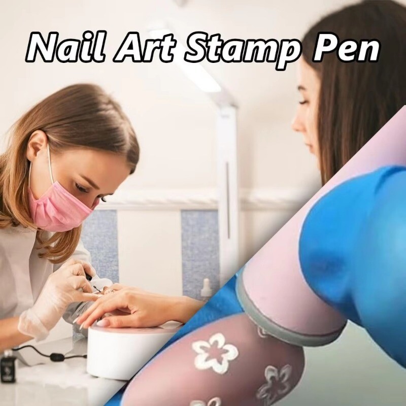6PCS DIY Nail Nail Art Stamp Pen Set Art Dotting Tools Set for Girls Women