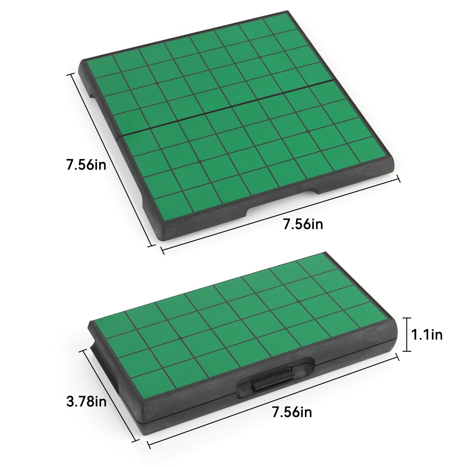 MusicTree Magnetic Reversi 7.56 x x 1.16 inches, White, Black, Green