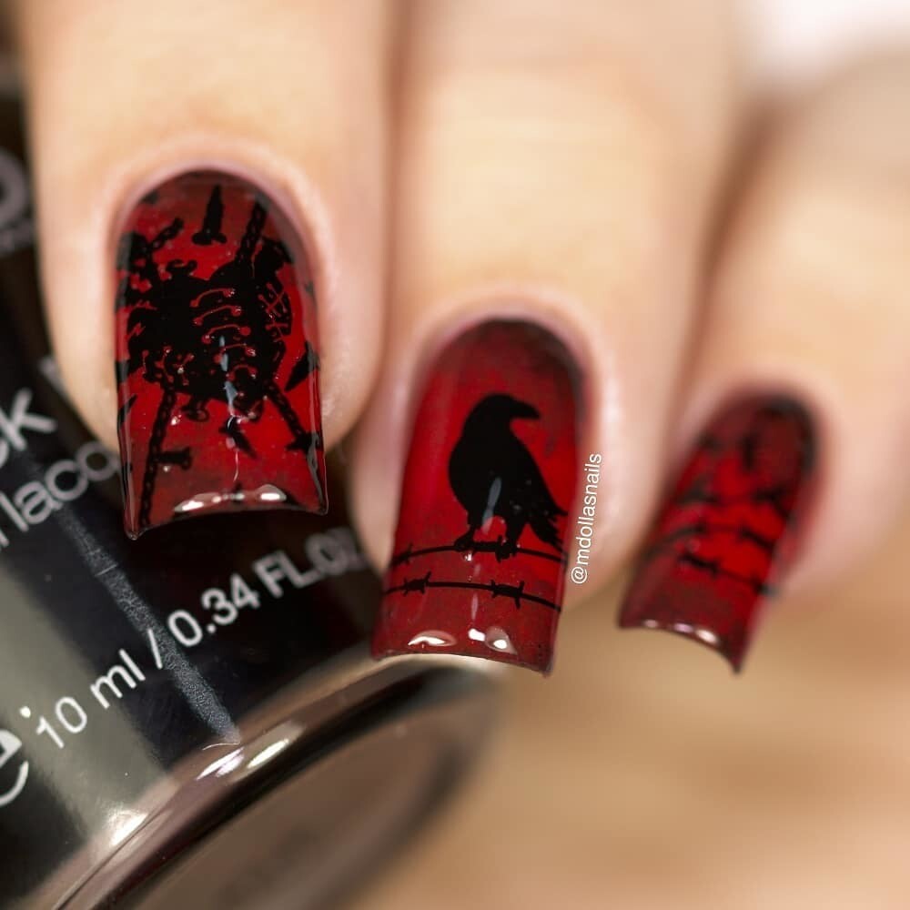 B031 Gothic Affection Plate For Stamped Nail Art Design
