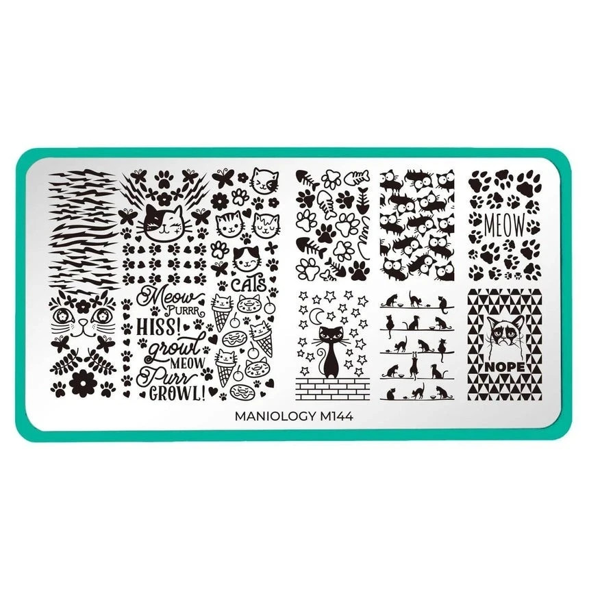 Maniology M144 Cat Lover Nail Stamping Plate – New with Sleeve, Retired