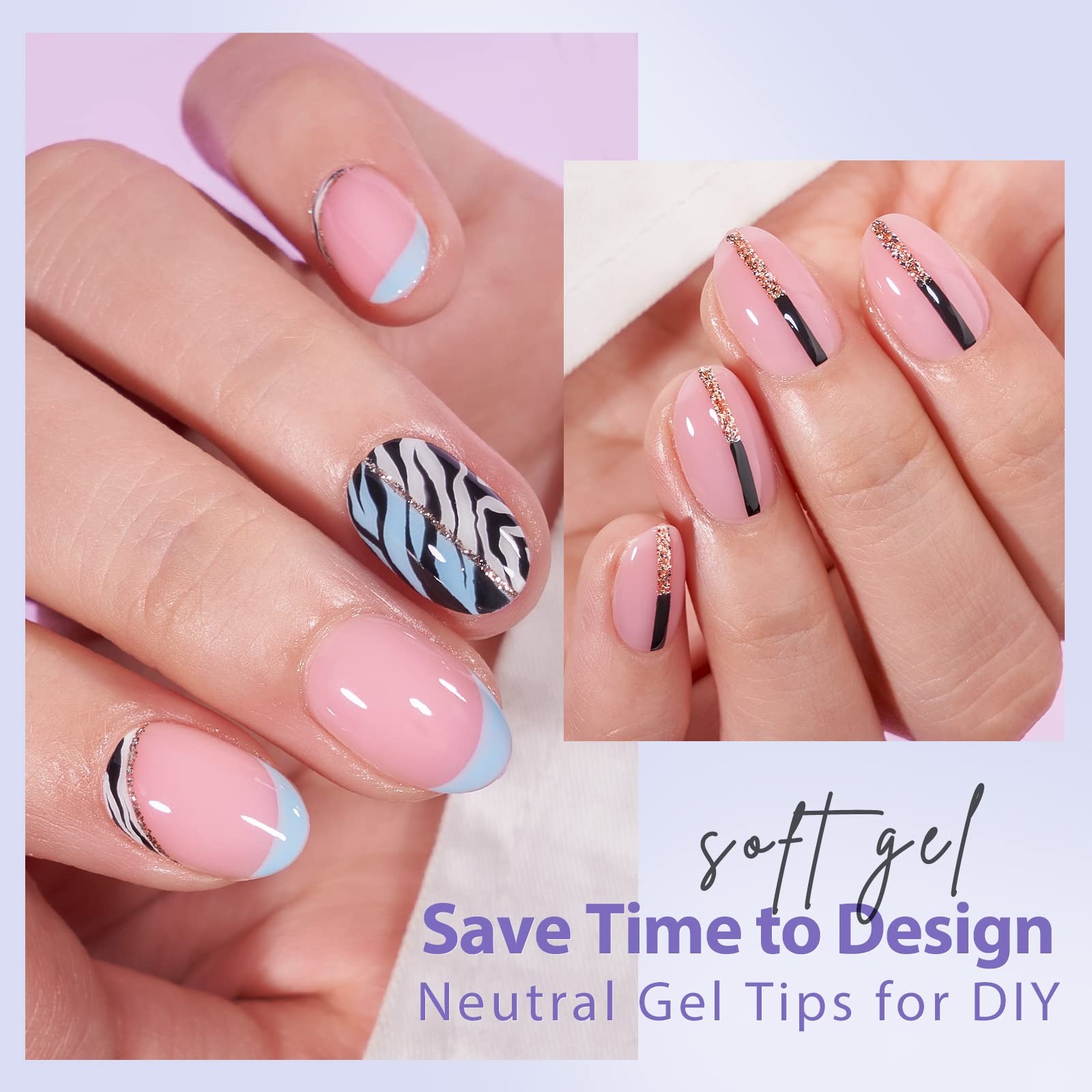XCOATTIPS Natural Nail Tips Matte- Extra Short Almond Press On Nails Pink, Lo…