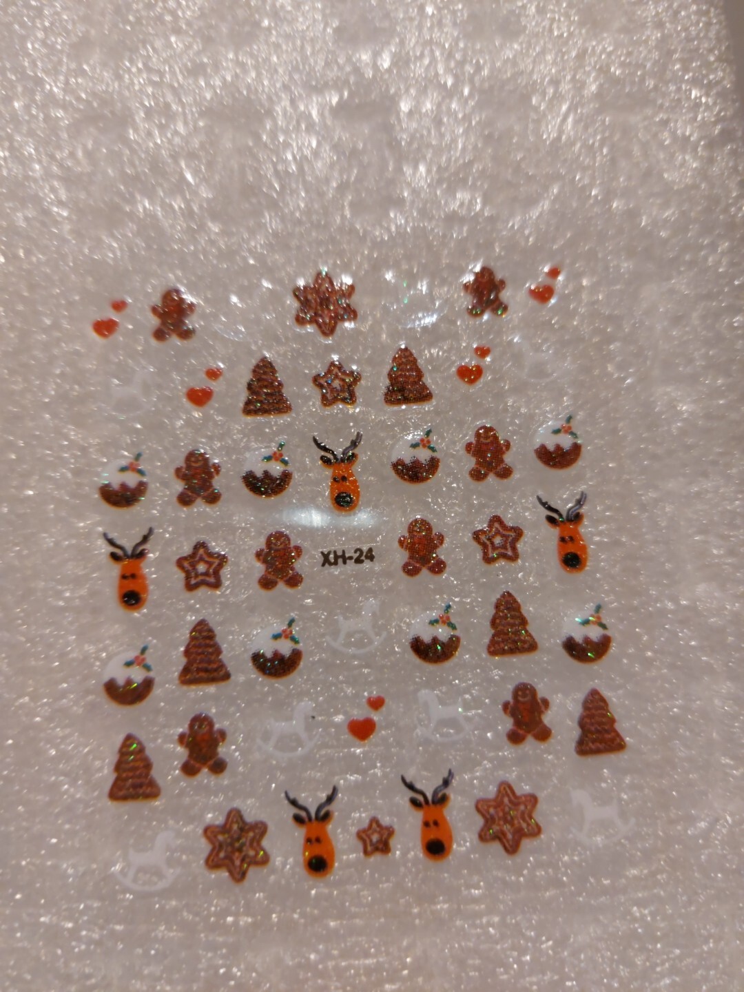 3 X Small Sheets Of Christmas Nail Art Stickers (Dn161) New