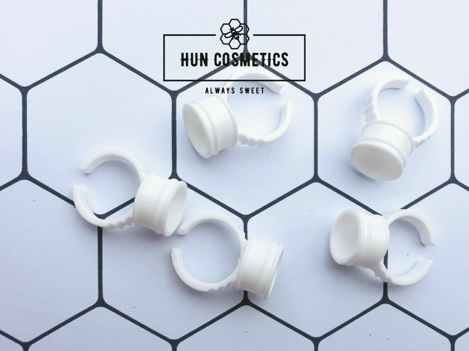 Ring Finger Holder Cup Eyelash Glue Tattoo Microblading Ink DIY 5/10/15pcs