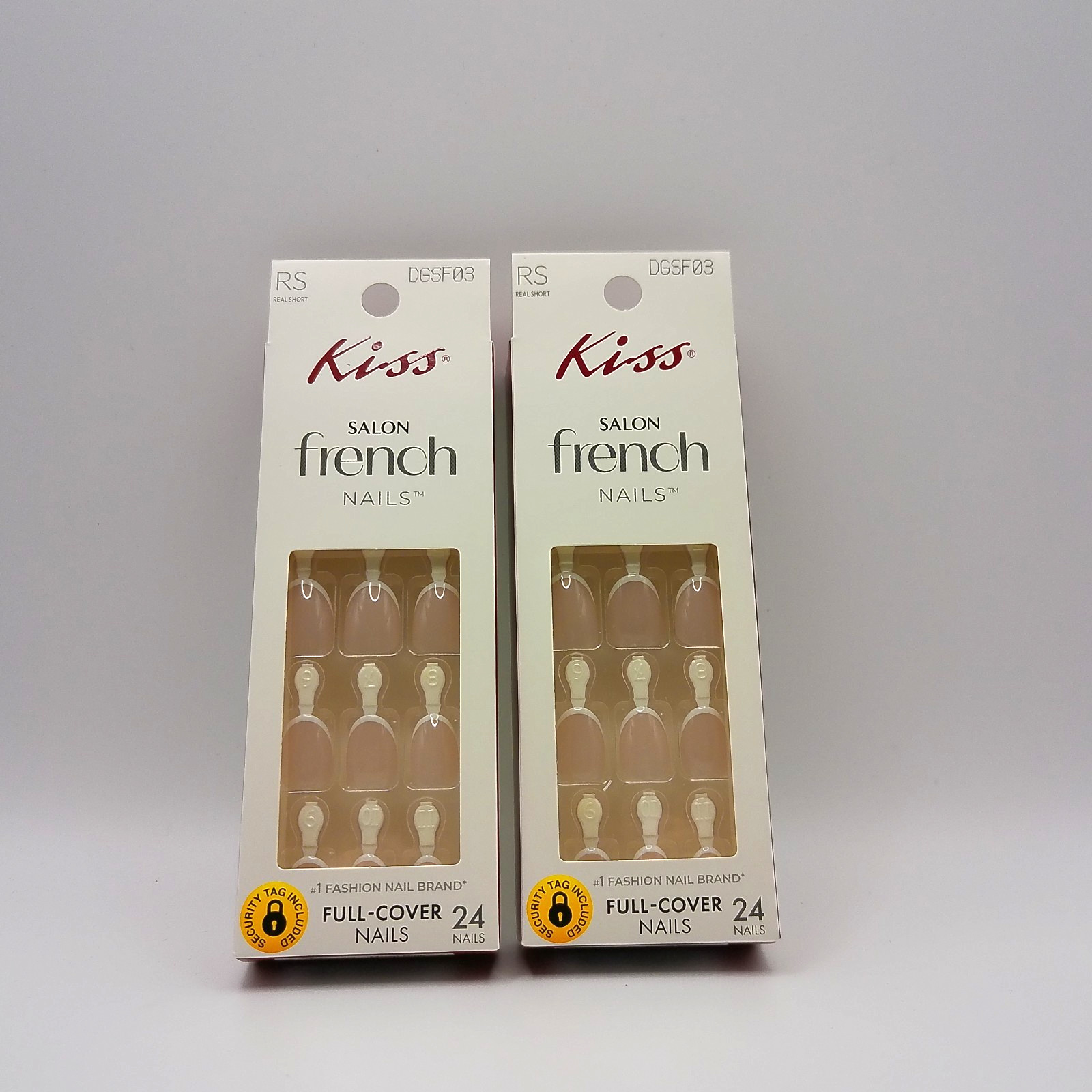 KISS Salon French Press-On Nails – Real Short DGSF03 Moon Pink 2 PACK