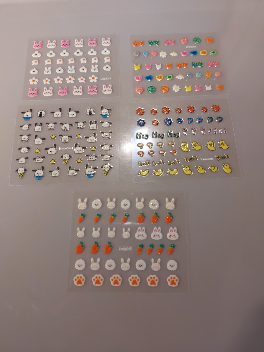 5 X Small Sheets Of Cute Nail Art Stickers (Dn223) New