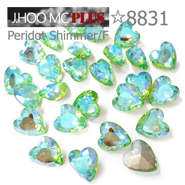 J.HOO Crystal 8831 Antique Heart V-Cut Fancy Rhinestones 8.8x8mm Nail Art 8pcs