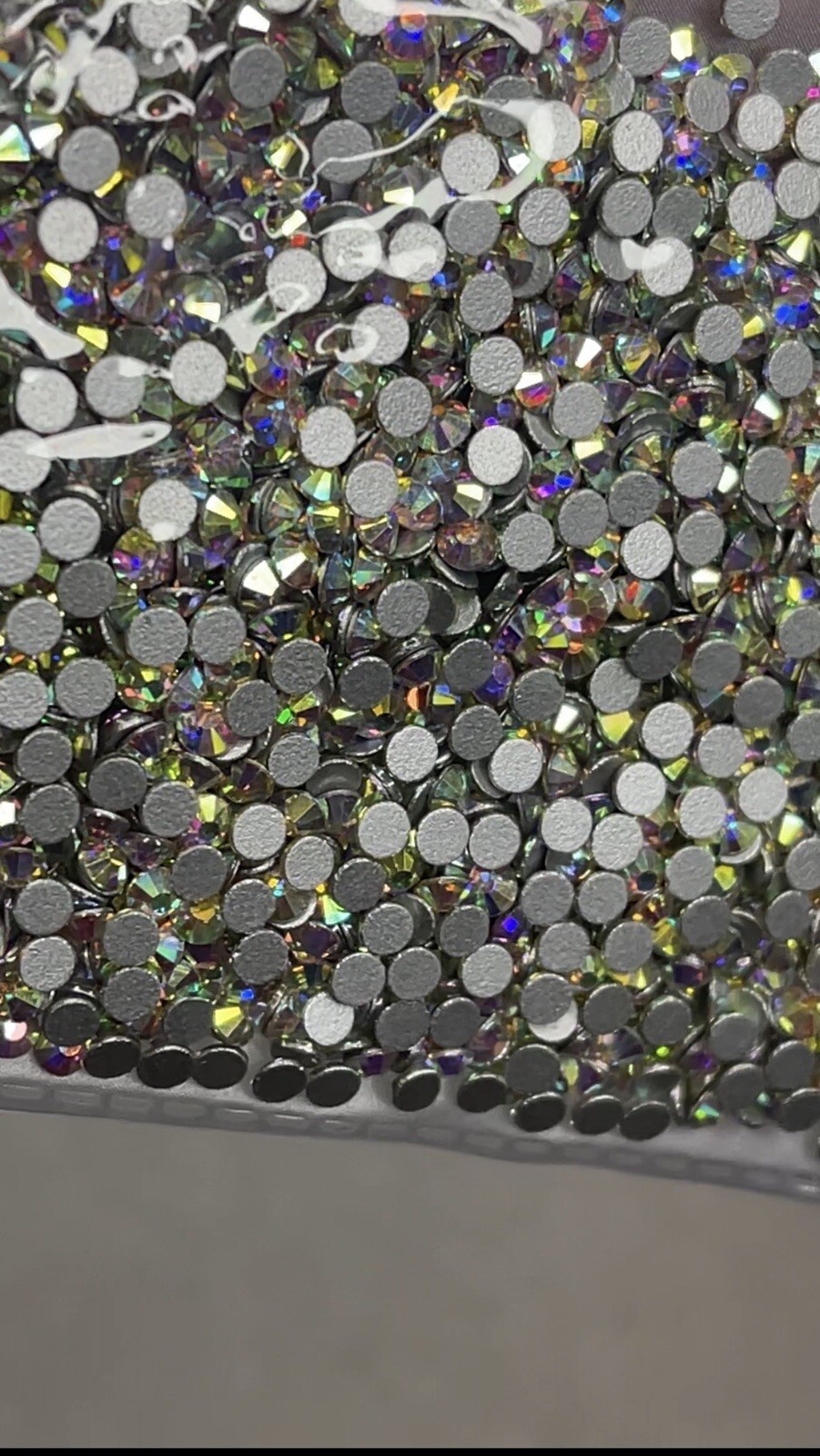 SS3-SS10 Crystal AB Nail Art Rhinestones Non Hot Fix FlatBack Stones