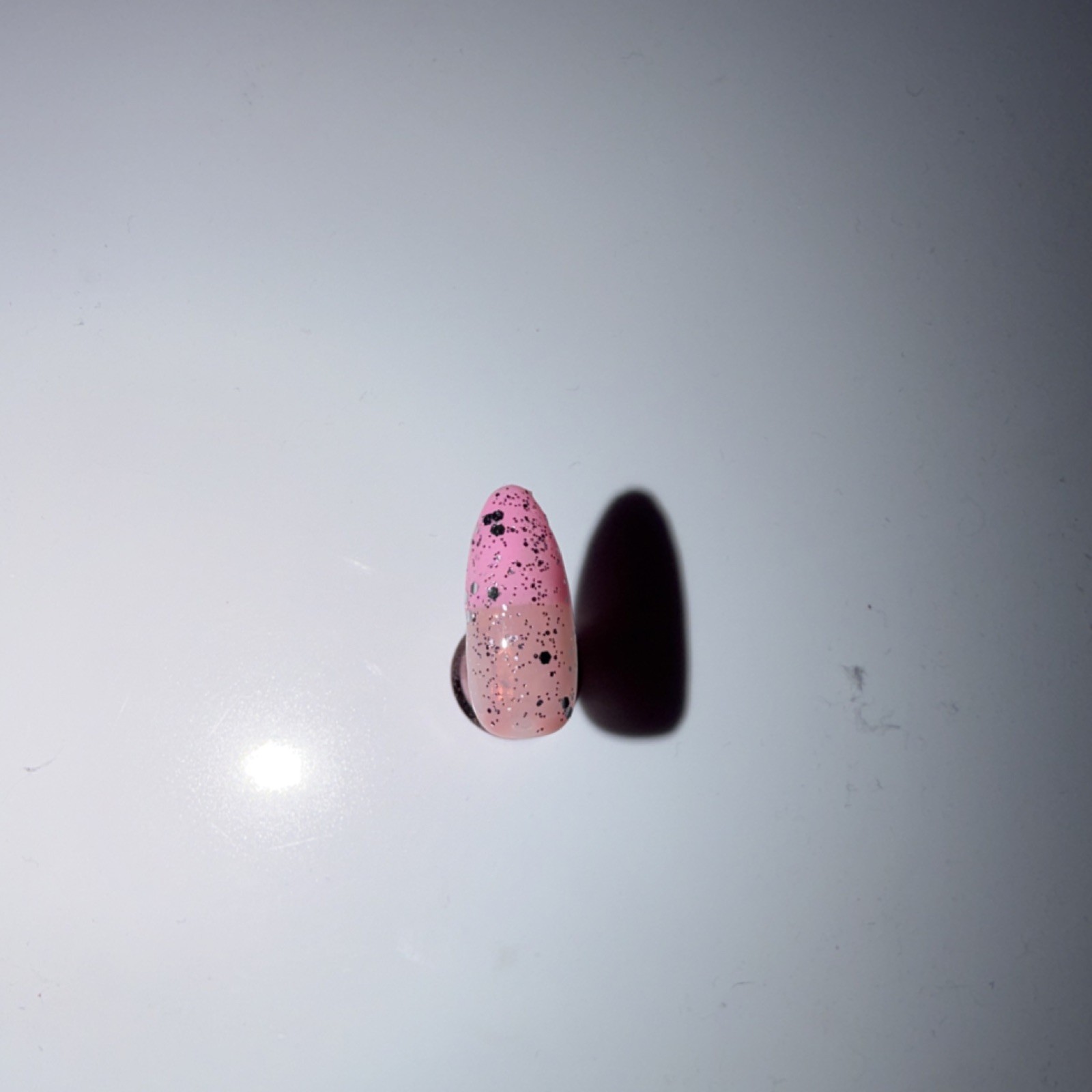 Multicolor Speckled Almond Press-On Nails Set Medium Full Set Cover Nail Art