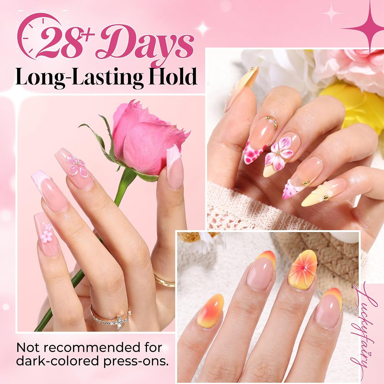 40ML Gel Nail Glue for Nail Tips Solid Nail Glue Gel | Cured Needed, Soft Gel Gl