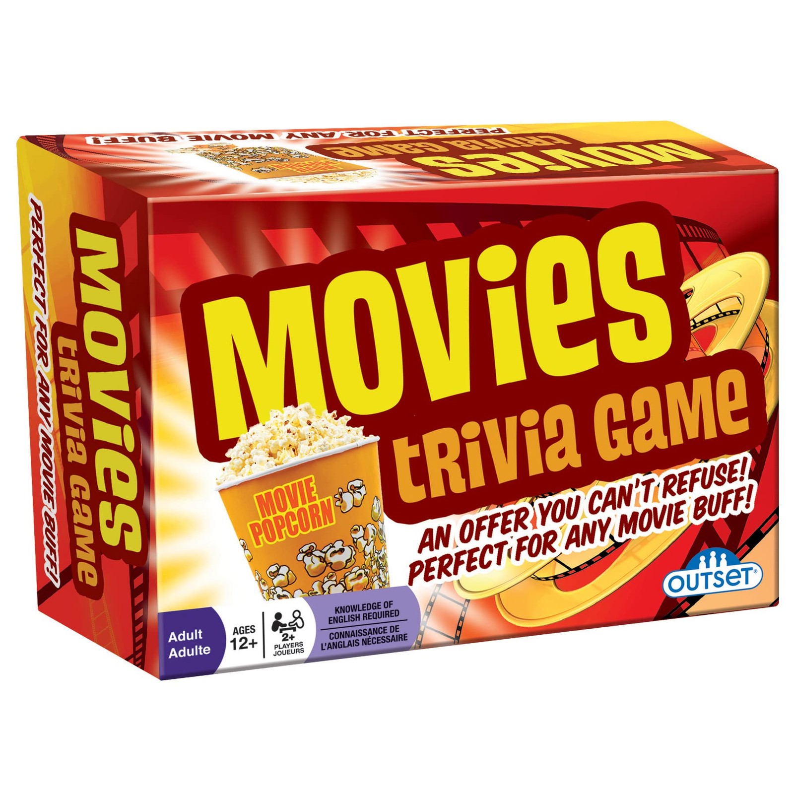 Outset Media Movies Trivia Game – Party – 7 inches x 5 x 3