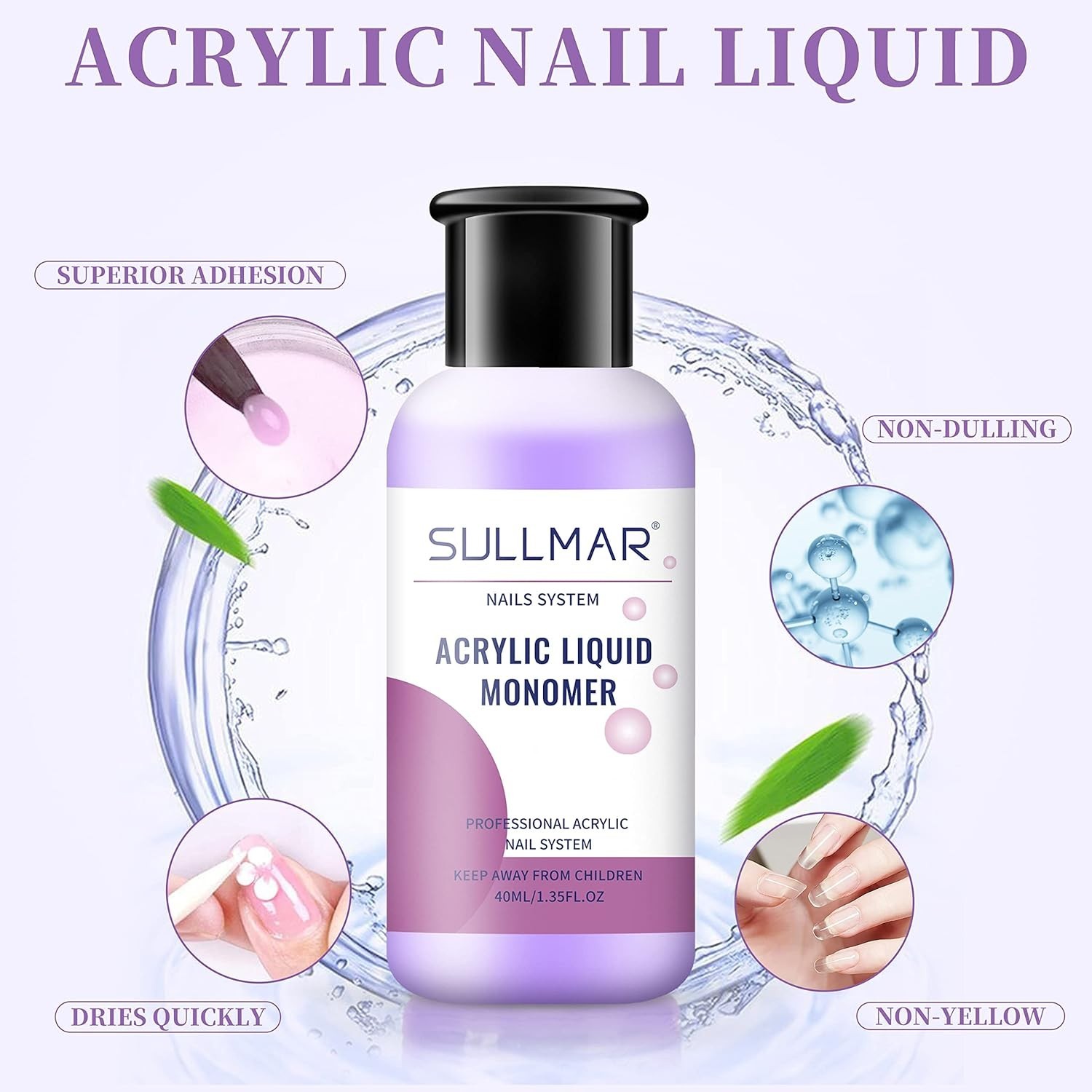 Versatile Acrylic Liquid Monomer for Strong, Beautiful Nails – 1.35 FL.OZ