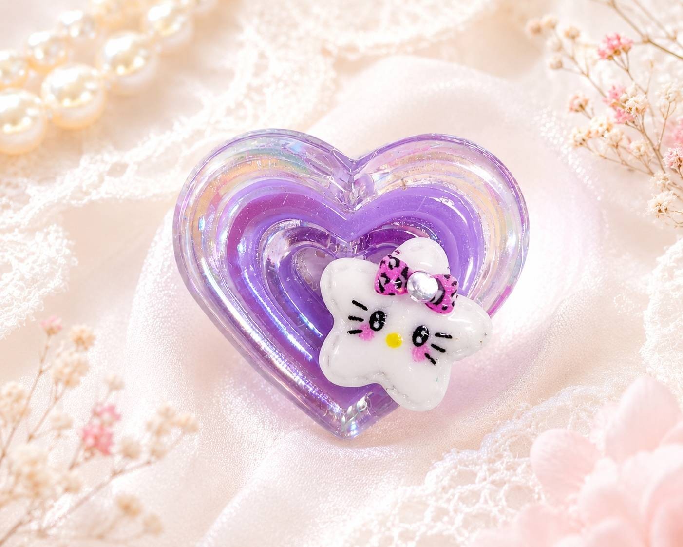 Japanese Handmade Kawaii Heart 3D Resin Nail Charms for Nail Art