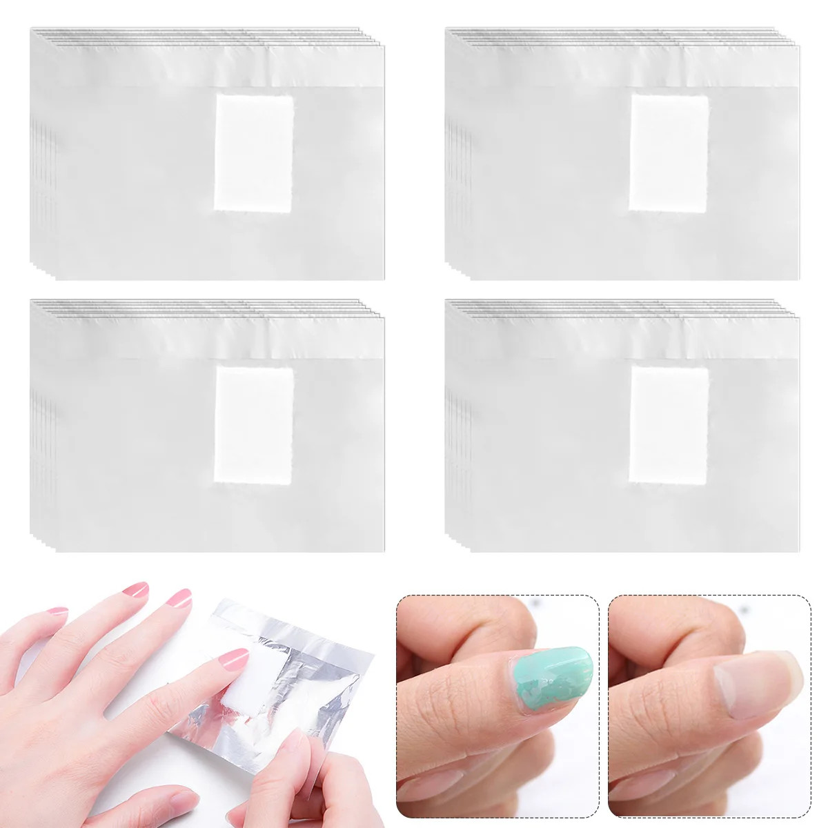 500/1000Pcs Nail Foil Wraps Nail Wraps Remover Tin Foil Nail Wraps Nail Art Soak