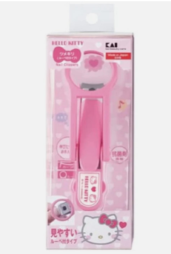(Set of2) Japan Hello Kitty Nail Clipper Beauty Tool Cutter Trimmer w/ Magnifier