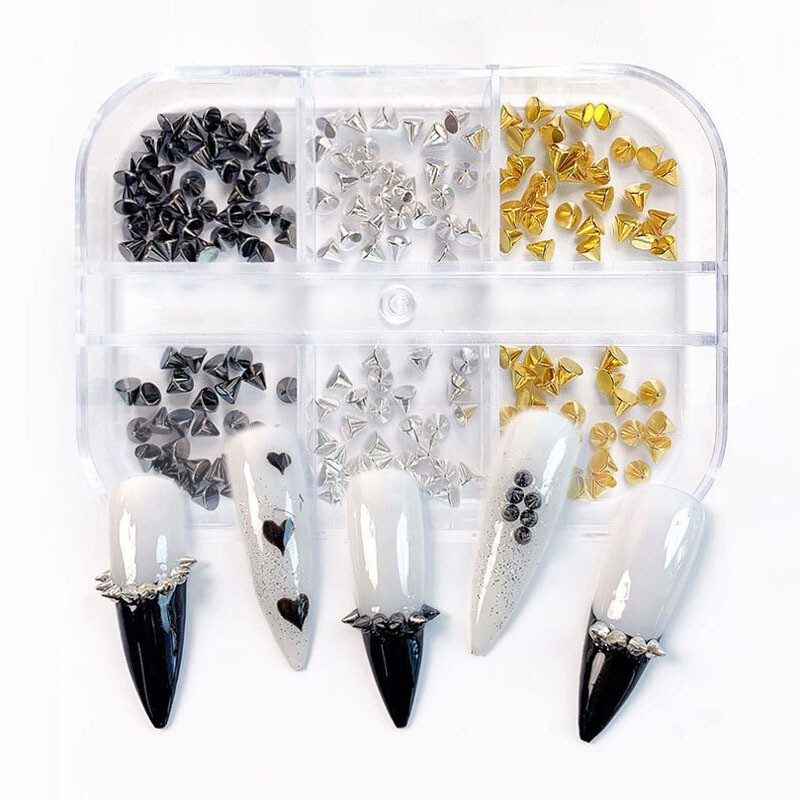 Nail Art Rivet Decor Punk Manicure Spikes Metal Studs Decor Charms Nail DIY