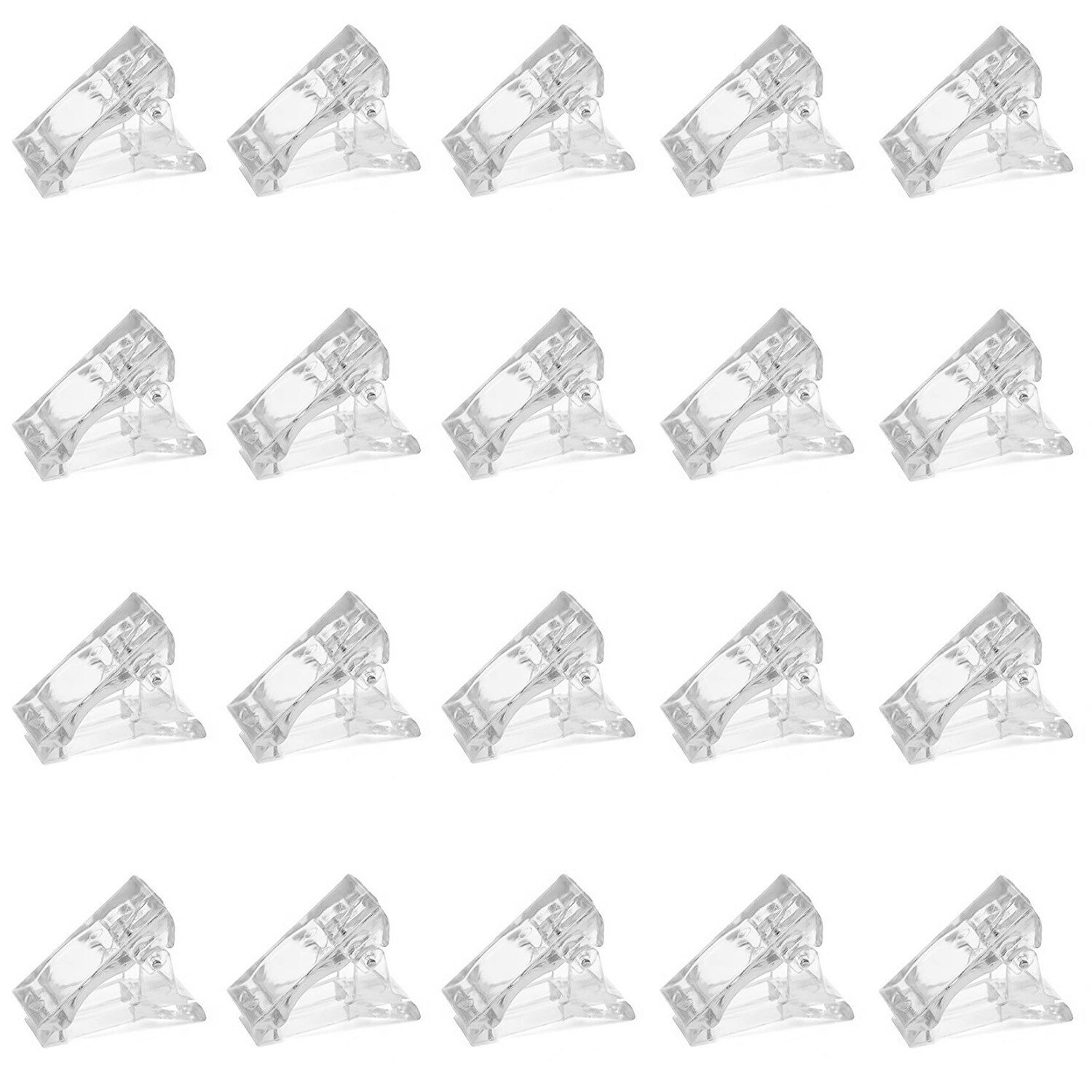 20/40Pcs Pro Nail Tips Clips Finger Poly Gel Quick Building DIY Extension Clamp