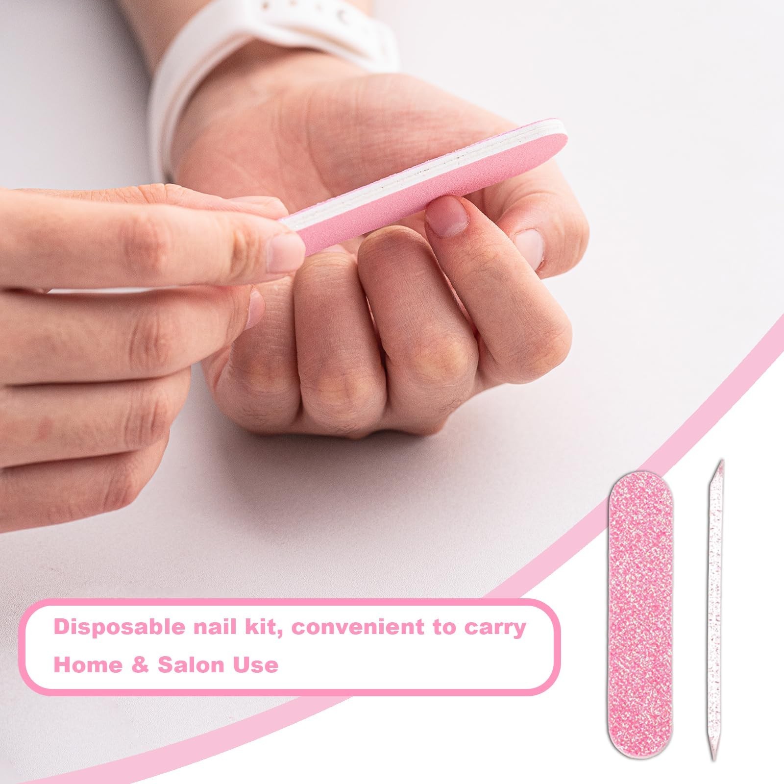 Mini Nail Files 240 Grit, Crystal Stick, Individually Packaged Nail Tool Kit …