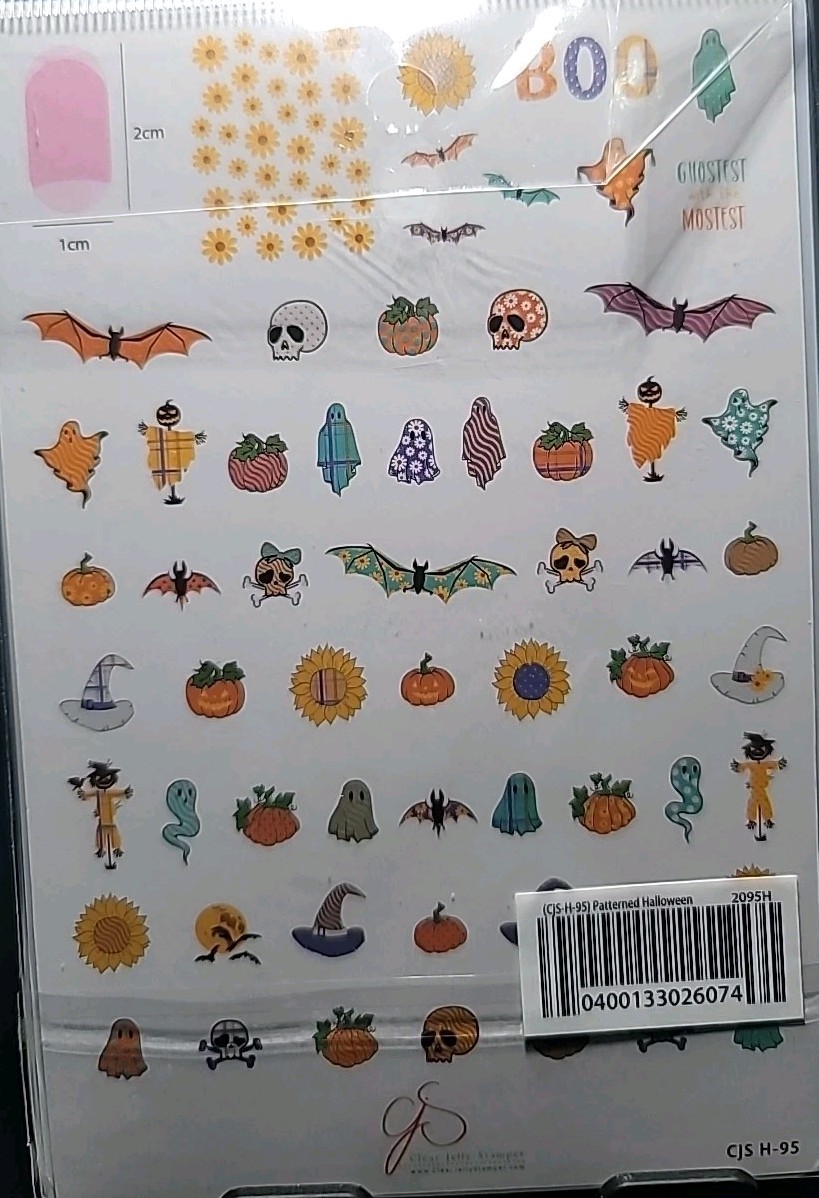 CJS Cjs-h95 Clear Jelly Stamper Nail Stamp Plate Halloween