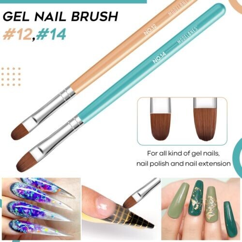 8Pcs Nail Art Brush Set, 7Pcs Nail Brushes + 1Pc Nail Dotting Tool