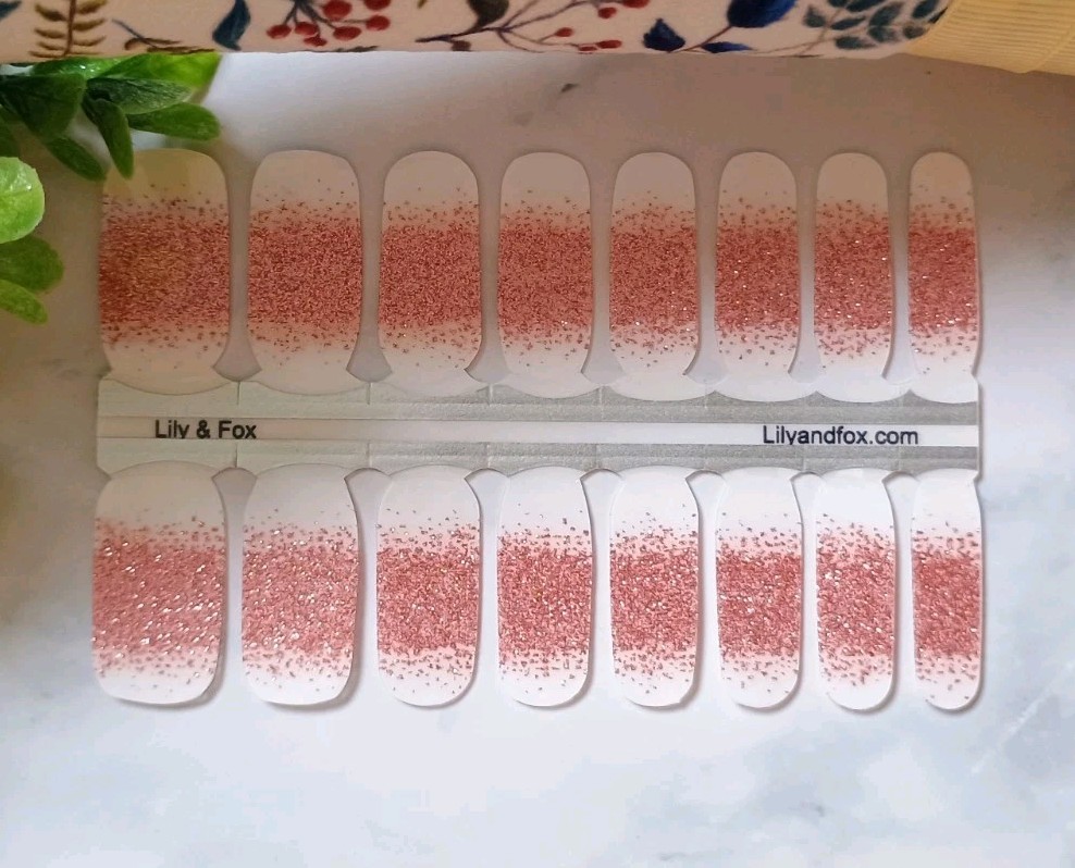 Lily And Fox Fox Lily Nail Wraps Strips 16ct Twinkle Toes