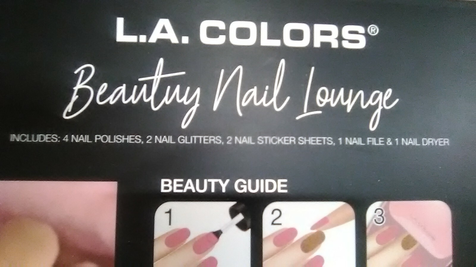 L.A. Colors~Beauty Nail Lounge~At Home Salon Kit~Limited Edition Dryer~10 Pc Set