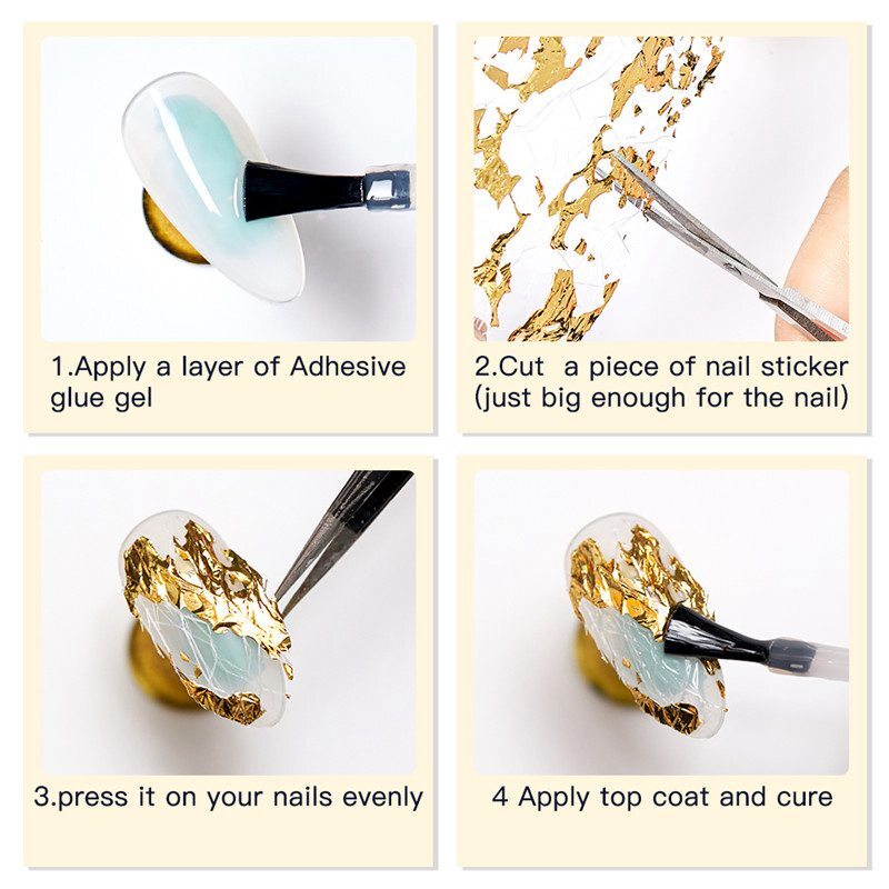 3D Mesh Nail Sticker Tape Adhesive 1PC Silk Gold Silver Net Line Foil Nail Art