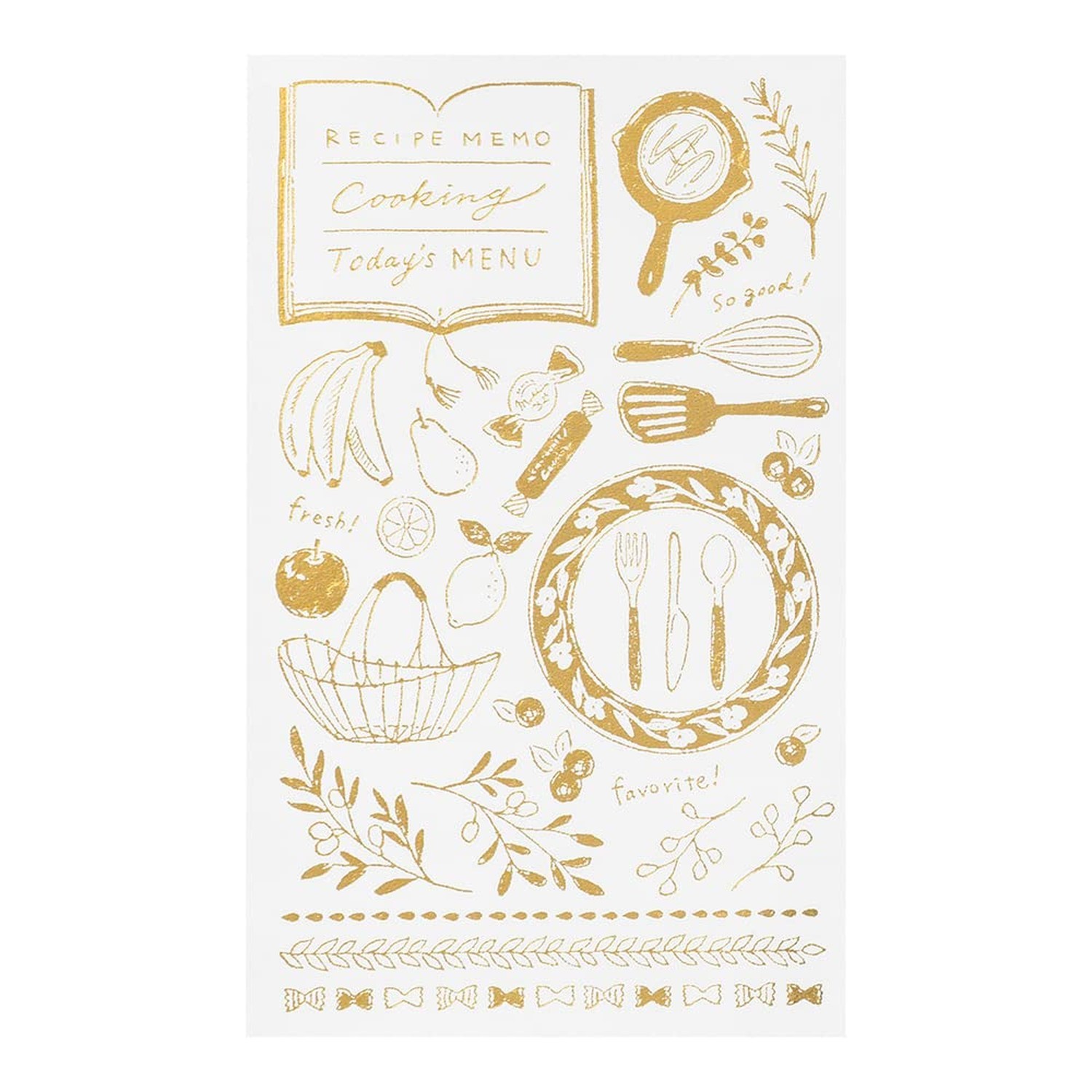 Midori 82613006 Sticker Transfer Foil Kitchen Pattern