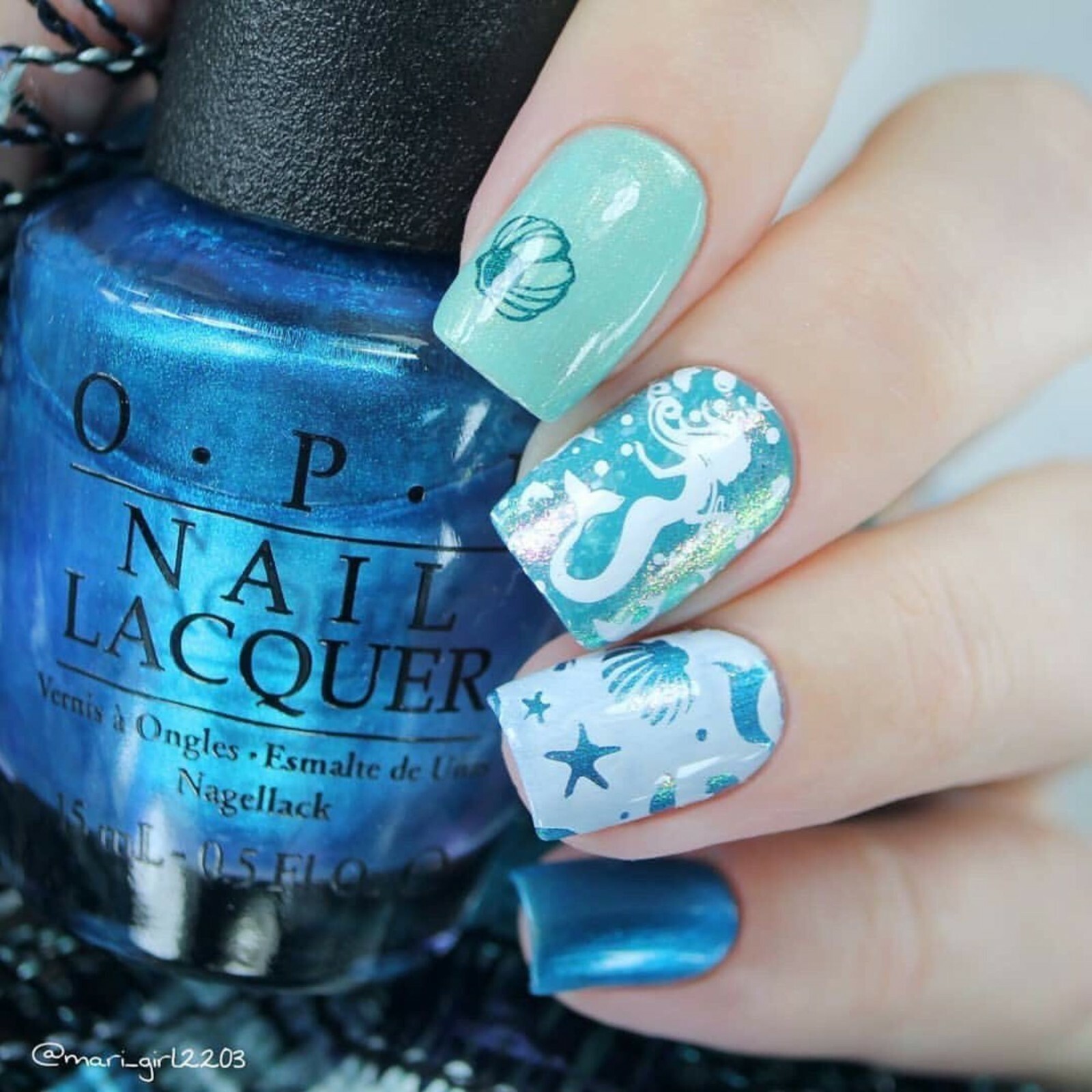 B038 Lost at Sea Stamping Plate For Stamped Nail Art Design