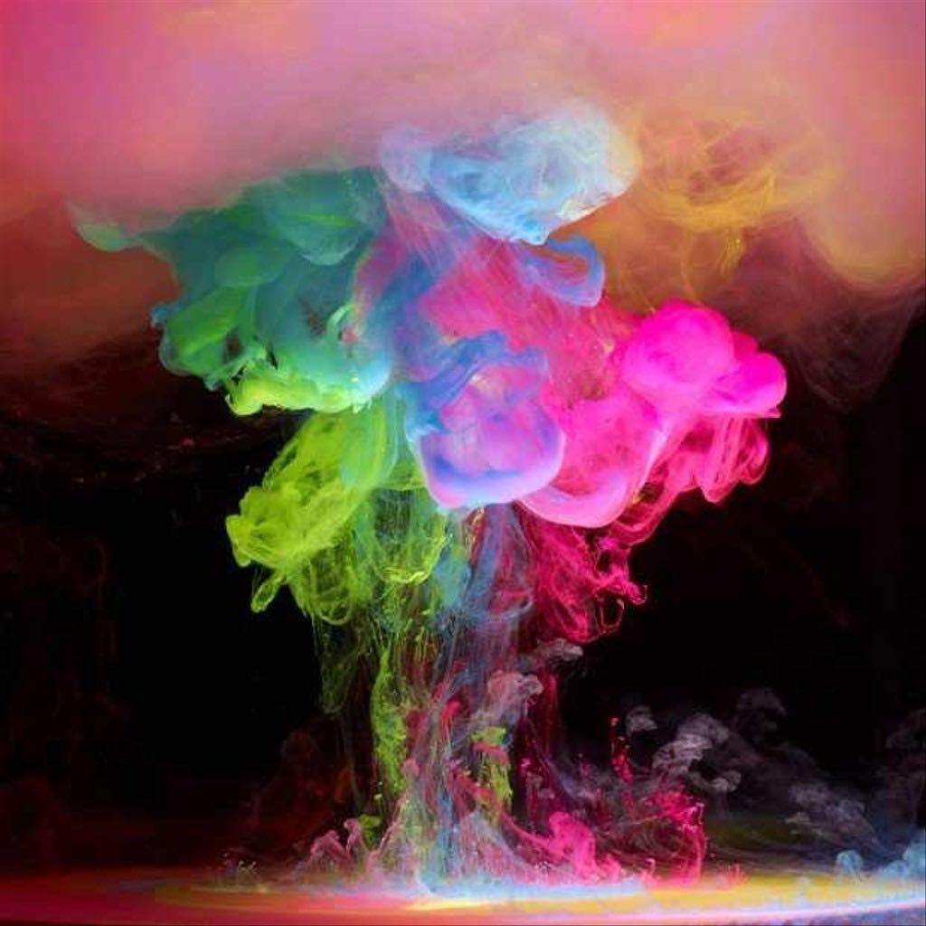 SMOKY EFFECT NAIL POWDER Smoke Neon Rainbow Dust Pigment Decoration Fluo Nails
