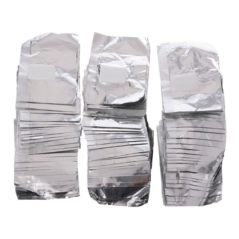 100pcs/bag Aluminium Foil Nail Wrap for Nail Art Soak Off Acrylic UV Gel Remover