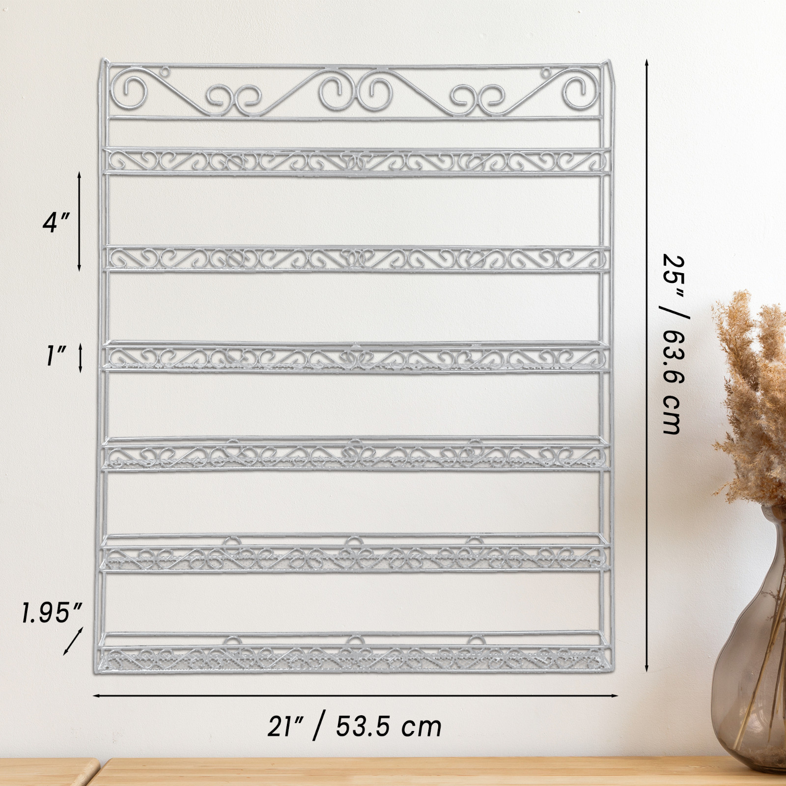 Metal Wire Nail Polish Display Organizer Wall Rack (Hold 90 to 100 Bottles) USA