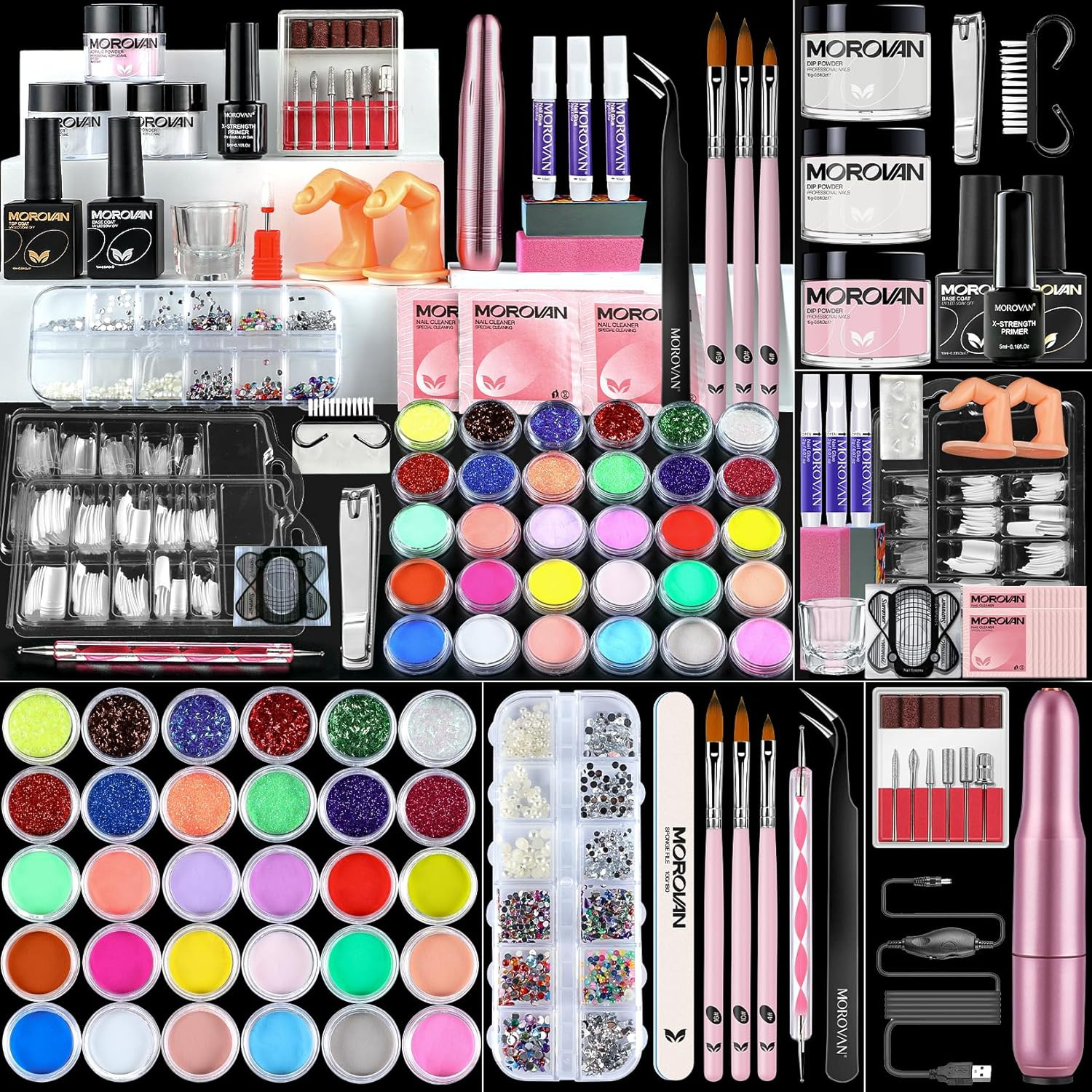 Acrylic Nail Kit for Beginners: Professional Nails Kit Acrylic Set with Everythi