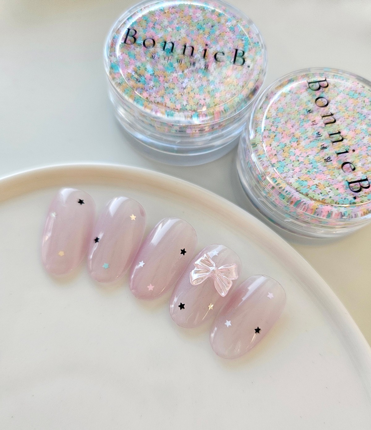 Bonnie B Mini Heart Nail Glitter 1mm Pastel Sequin Mix Cute Nail Art Decor