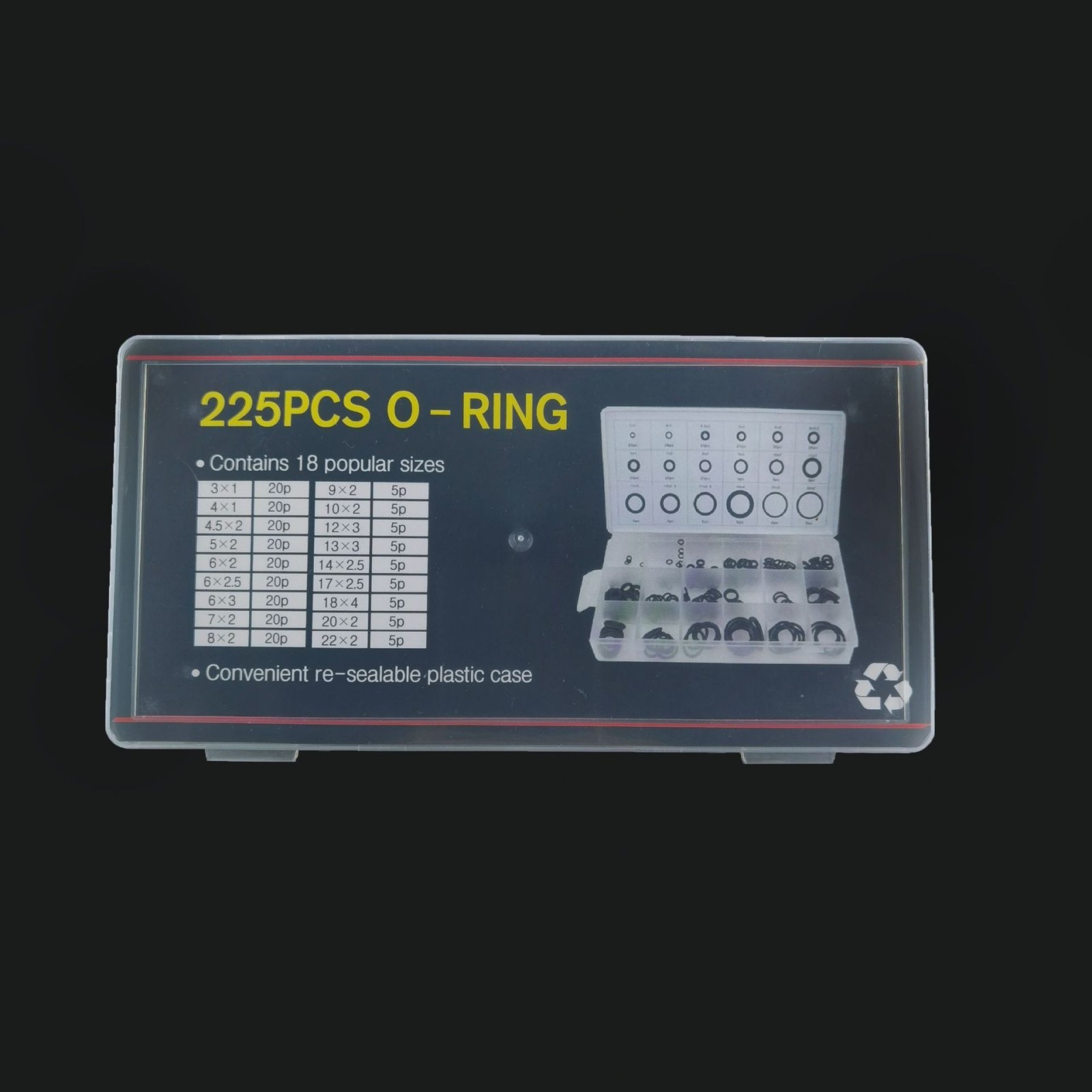Kit de 225 Unidades – Gomas de Sello de Silicona para Reparación Automotriz