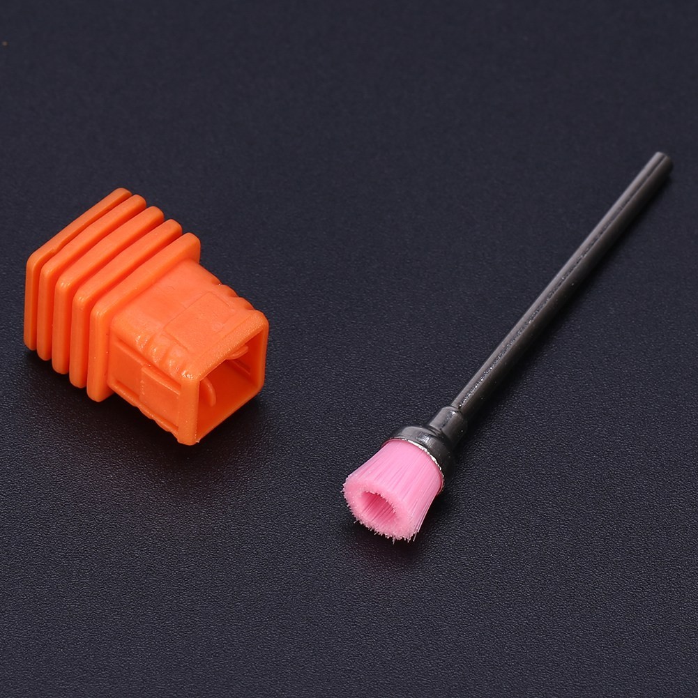 5pcs Nail Polish Grind Drill Clean Brush Head For Electric Nail Drill Machine