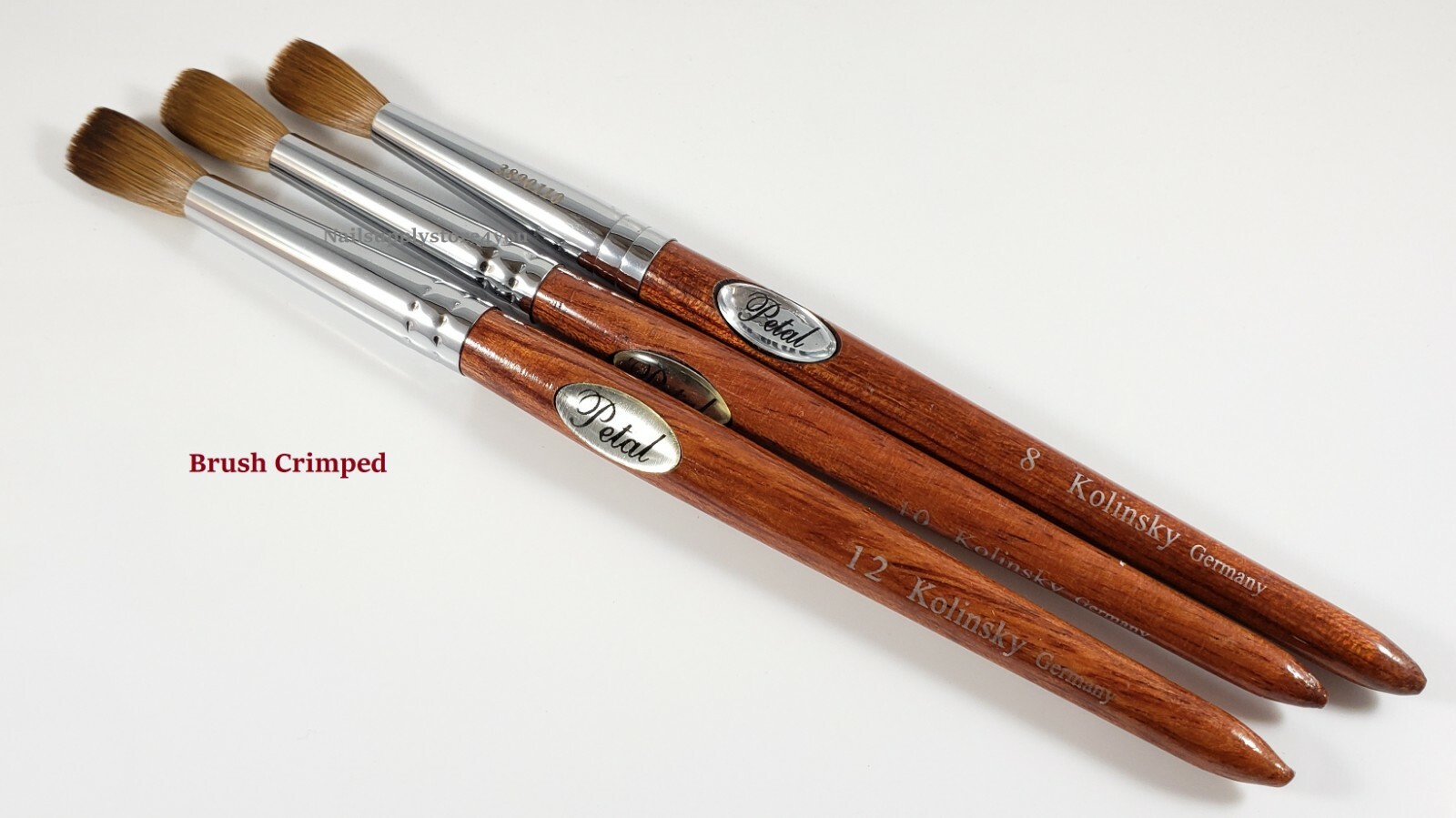 Petal Redwood Professional Kolinsky Acrylic Nail Brush for Manicure (Crimped)