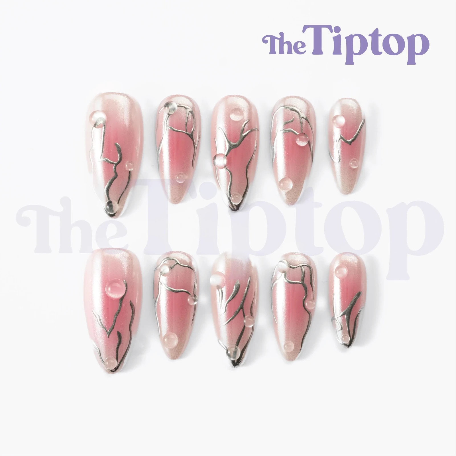 Coral Kiss Press On Nails | Short Press On Nails | Reusable Nails | M36