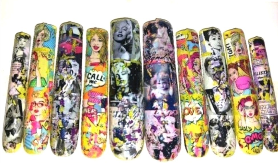 Handmade 3XL Celebrity Themed Comic Book Theme Acrylic Press on Nails Sz Large