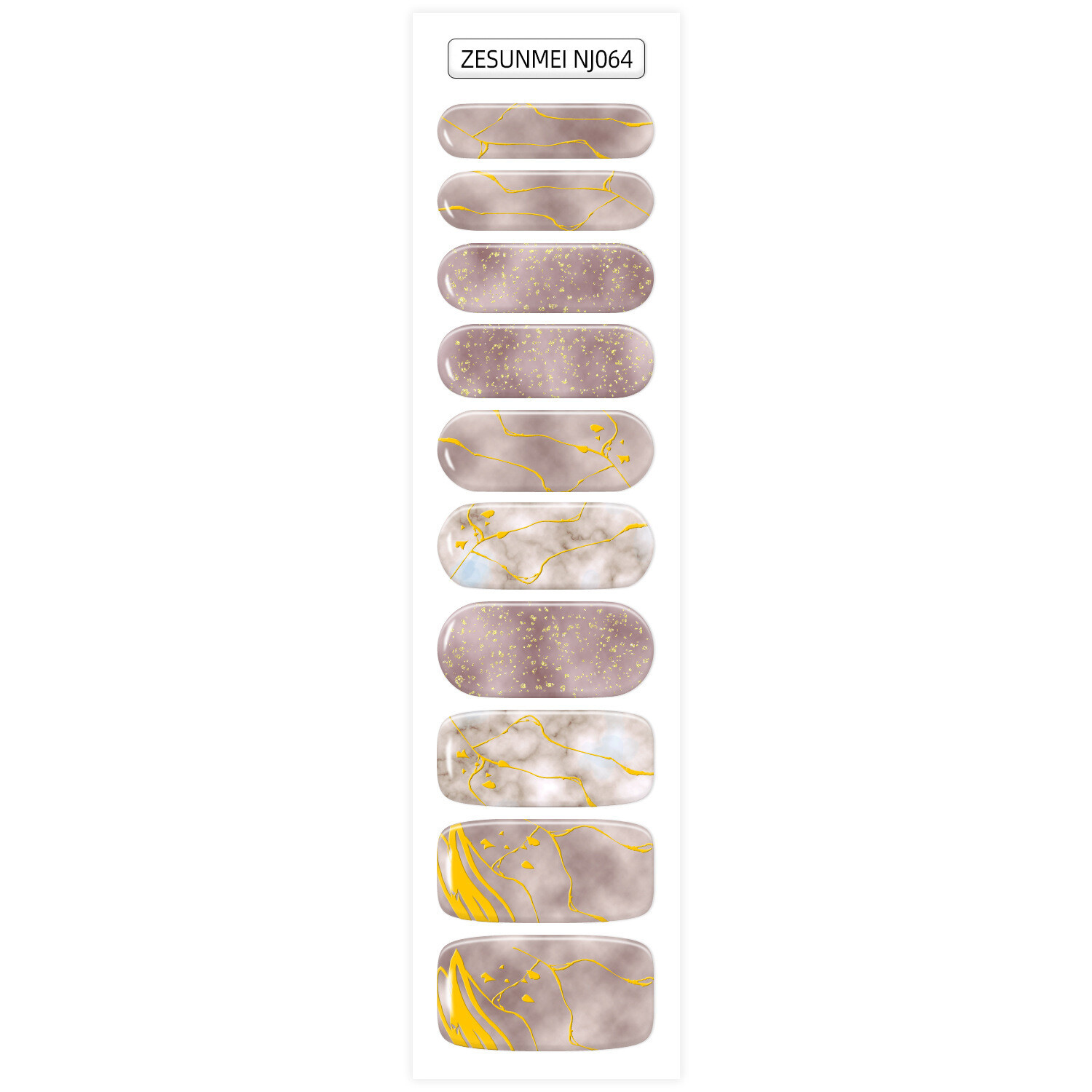 3D Nail Art Stickers Self-Adhesive DIY Wrap Full Cover Bronzing Waterproof Stick