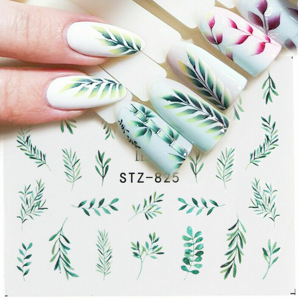 Nail Art Water Stickers Slider Transfer Decal Flower Plant Flamingo DIY NS10